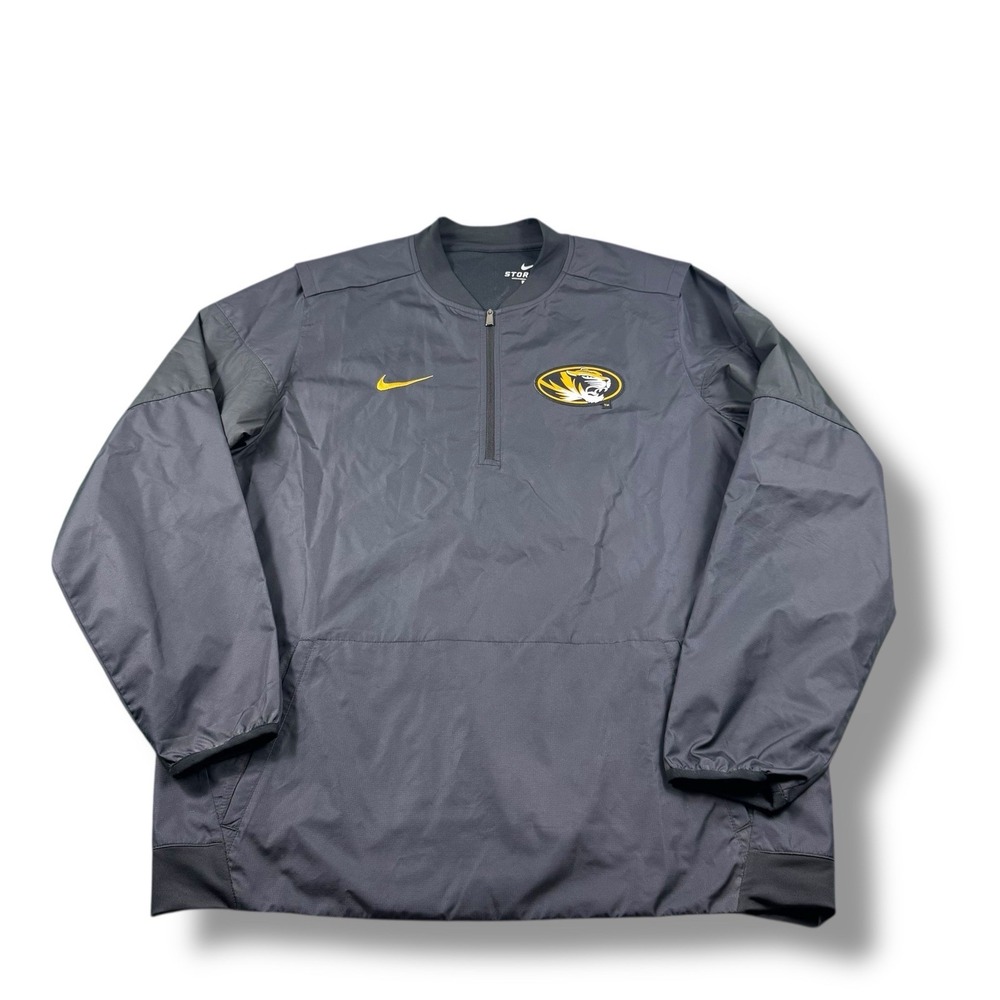 Nike Storm-Fit Missouri Tigers Mizzou Black 1/4 Zip Pullover Jacket Mens L EUC